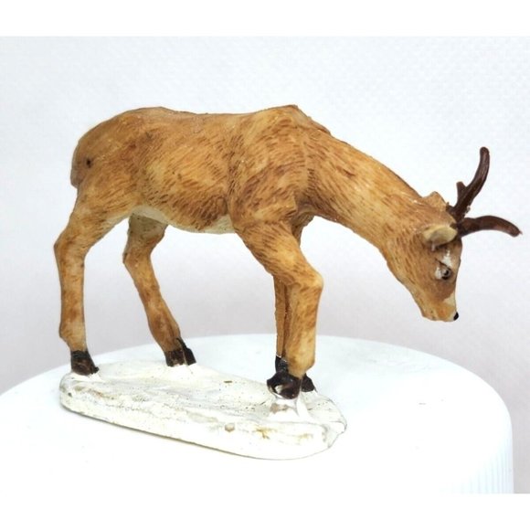 Vintage Lemax White Tail Buck Deer in snow Figurine 1999 IMP Shelf Sitter Home D - Picture 1 of 12